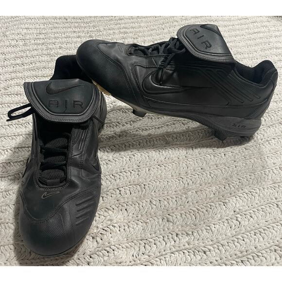 Nike Air Baseball Cleats Air Conversion Men's Size 9.5 Black 306943 001 00 - Picture 1 of 11